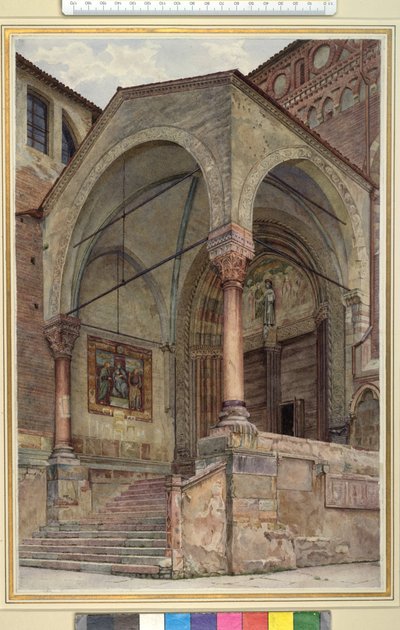 Die Nordvorhalle von San Fermo Maggiore, Verona, Italien, ca. 1884 von Frank Randal